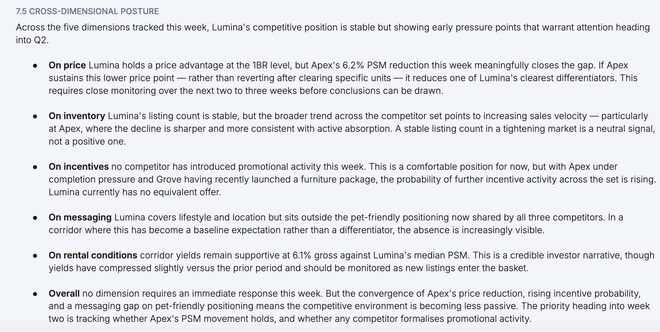 Project lens briefing page