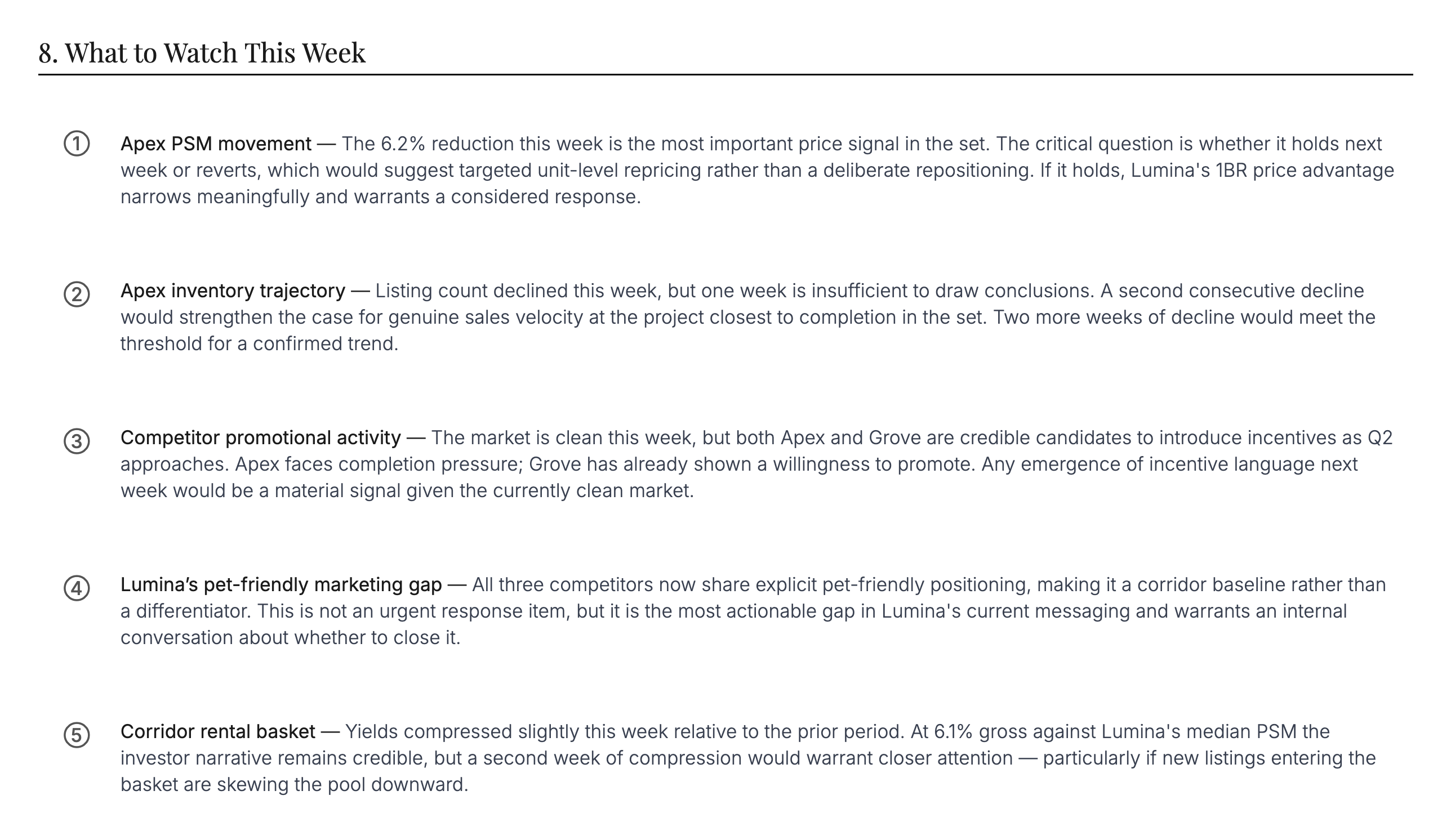 What to Watch briefing page